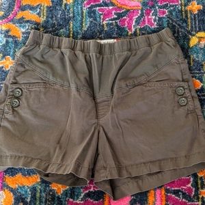Old Navy Green Khali Stretch Maternity Shorts